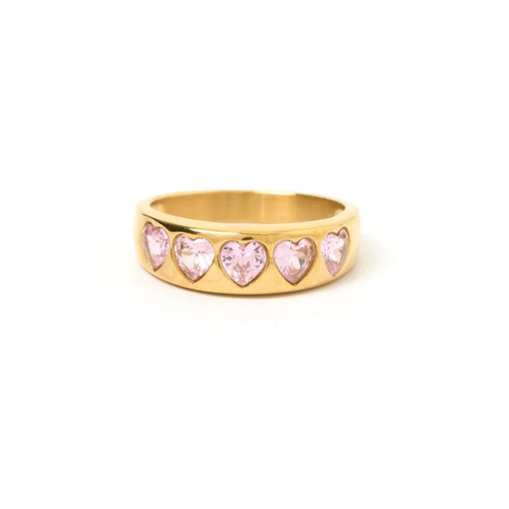 ARMS OF EVE JADORE HEART RING: PINK