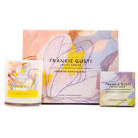 FRANKIE GUSTI ARTIST CANDLE + STEAMER DUO: JAPANESE HONEYSUCKLE / JADE FISHER