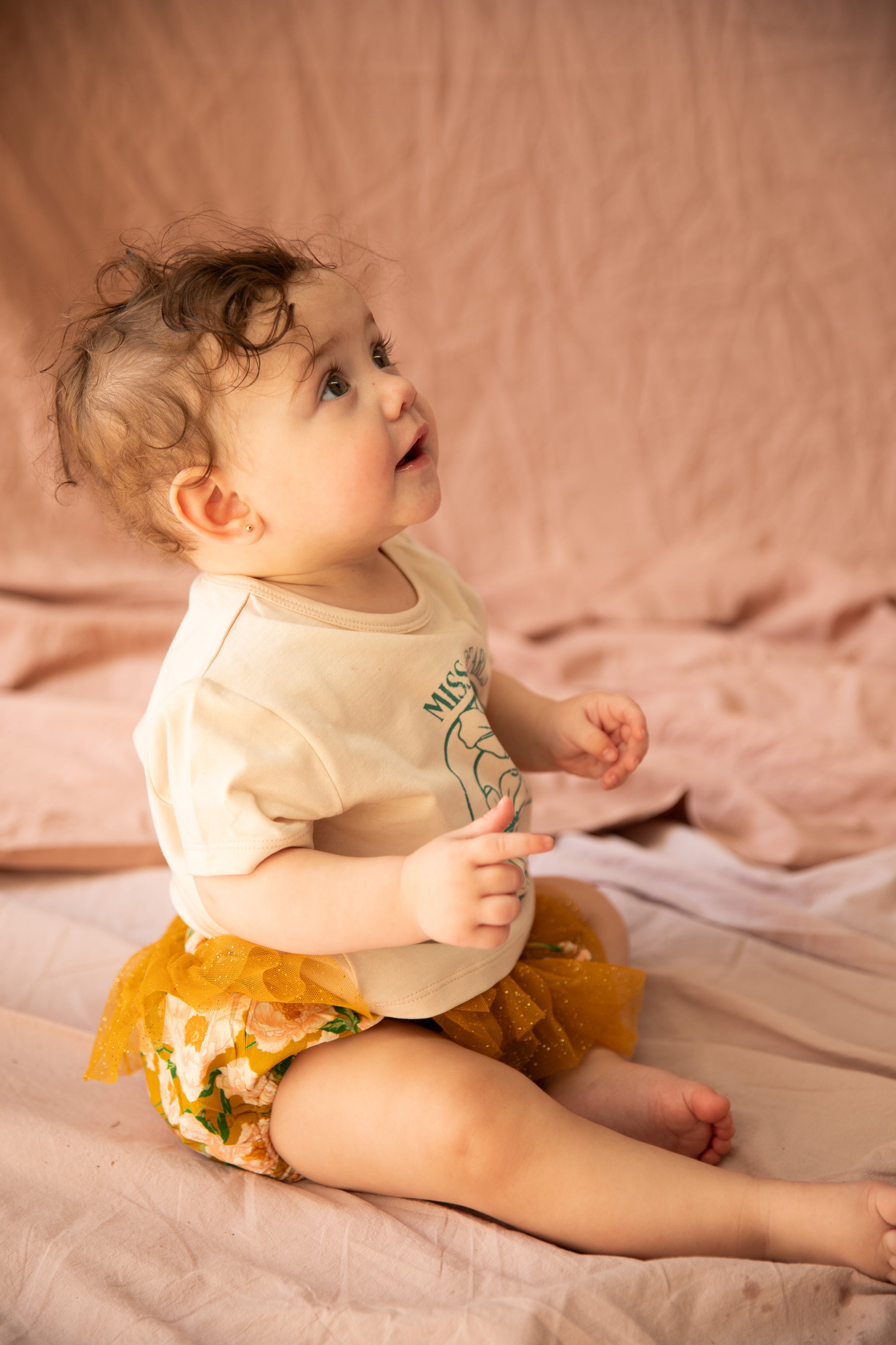 BELLA + LACE JUNE NAPPY PANTS: SOIREE BOUQUET HONEY MUSTARD