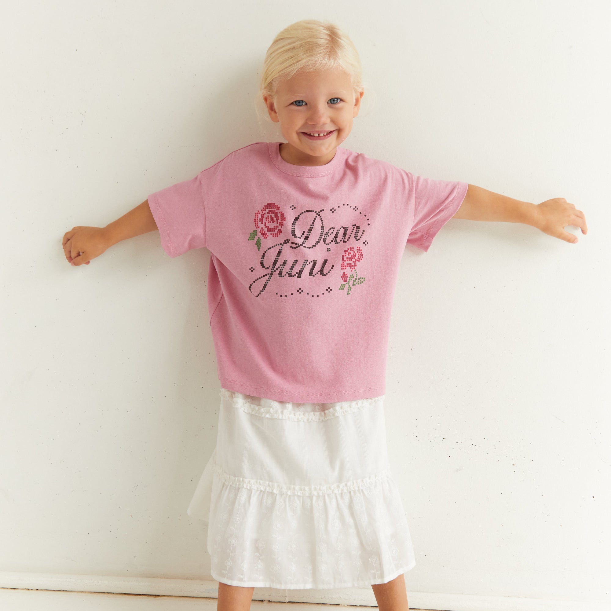 JUNI JNR DEAR JUNI TEE: PINK