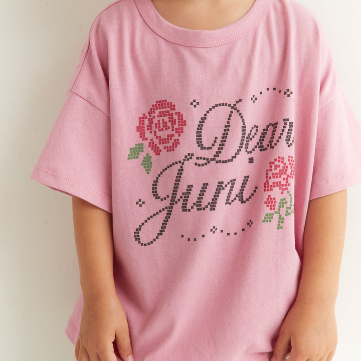 JUNI JNR DEAR JUNI TEE: PINK