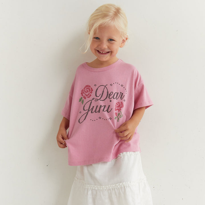 JUNI JNR DEAR JUNI TEE: PINK