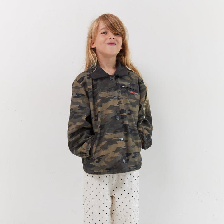 JUNI JNR ROCKY PADDED JACKET: CAMO