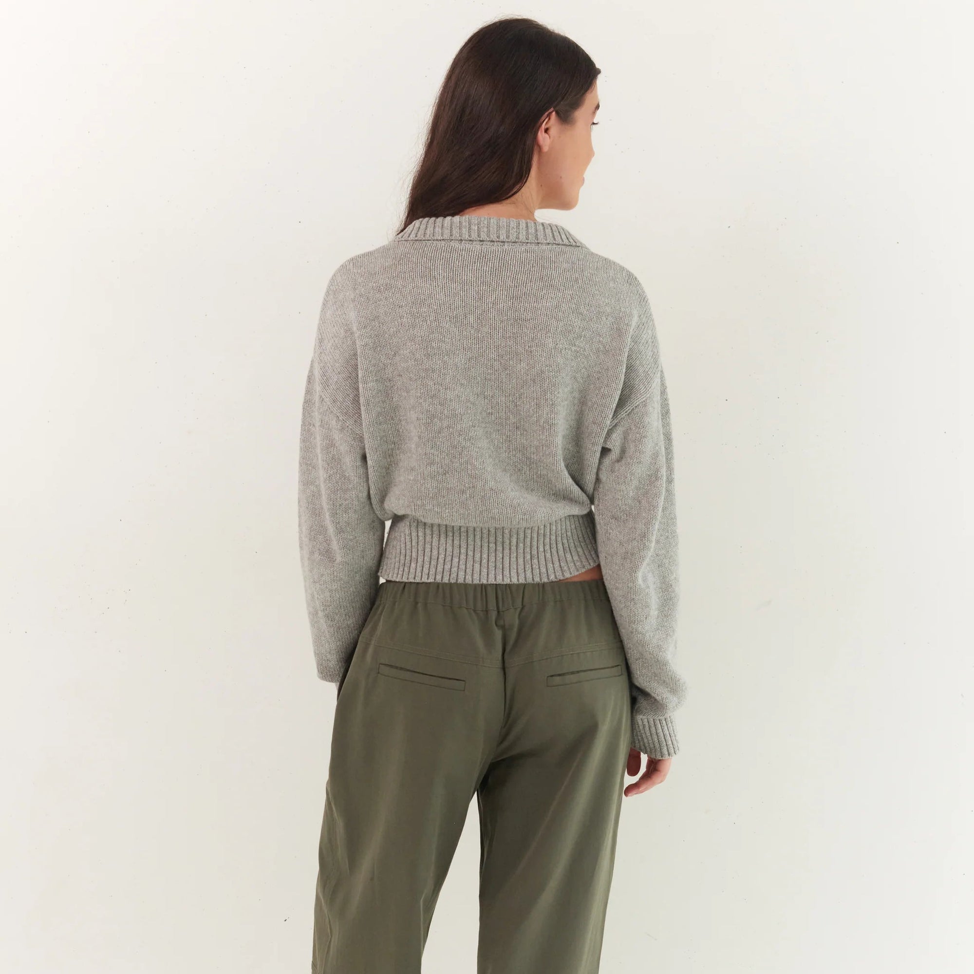JUNI WOMENS KAIA ZIP CARDIGAN: STONE