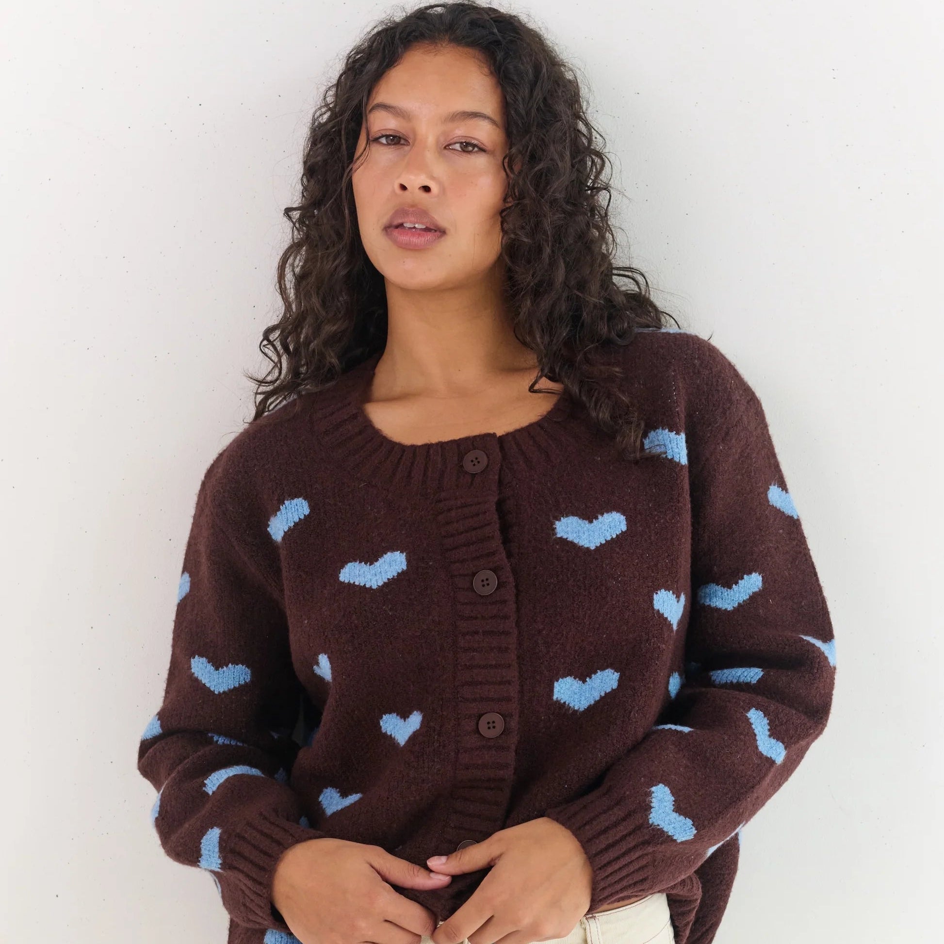 JUNI WOMENS SWEETHEART CARDIGAN