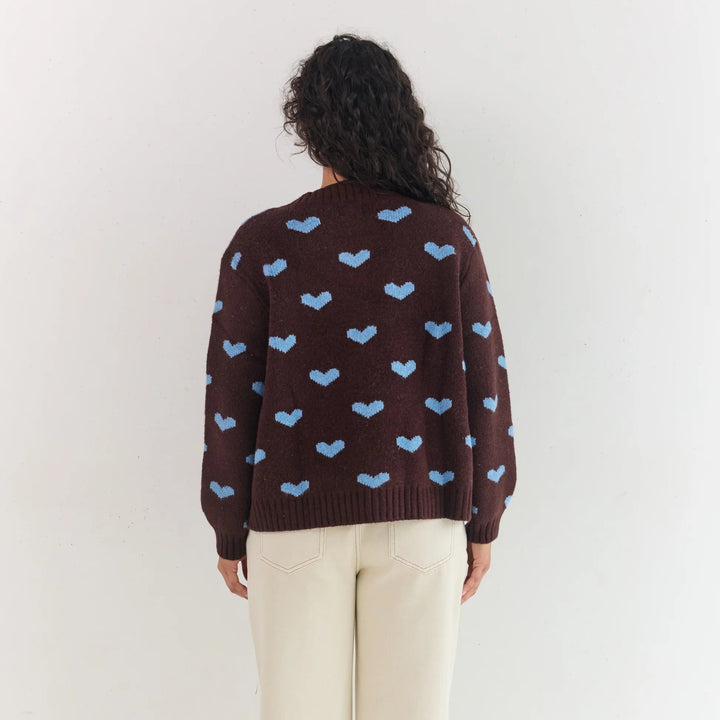 JUNI WOMENS SWEETHEART CARDIGAN