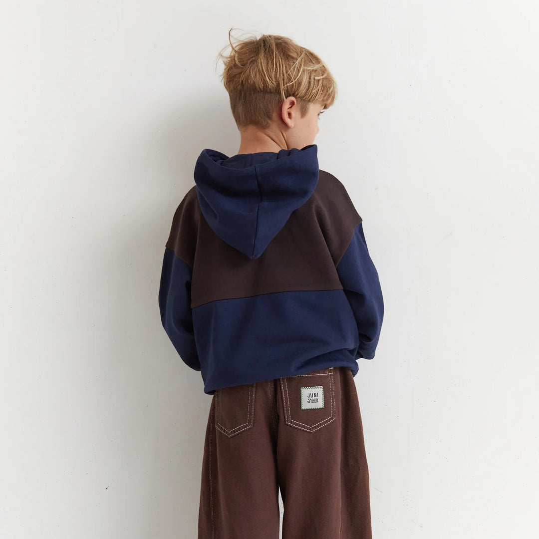 JUNI JNR MIO HOODIE: NAVY
