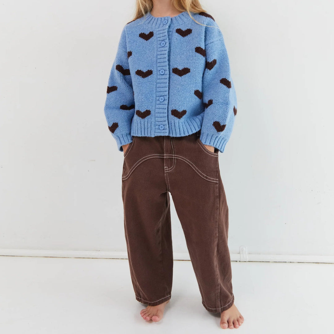 JUNI JNR DYLAN BARREL LEG JEAN: COCOA