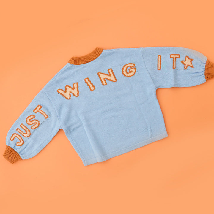 SMALL SWIM CLUB JUST WING IT KNIT PULLOVER