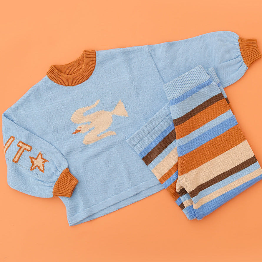 SMALL SWIM CLUB JUST WING IT KNIT PULLOVER