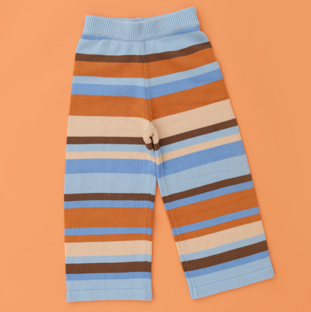 SMALL SWIM CLUB COASTAL STRIPE KNIT PANTS