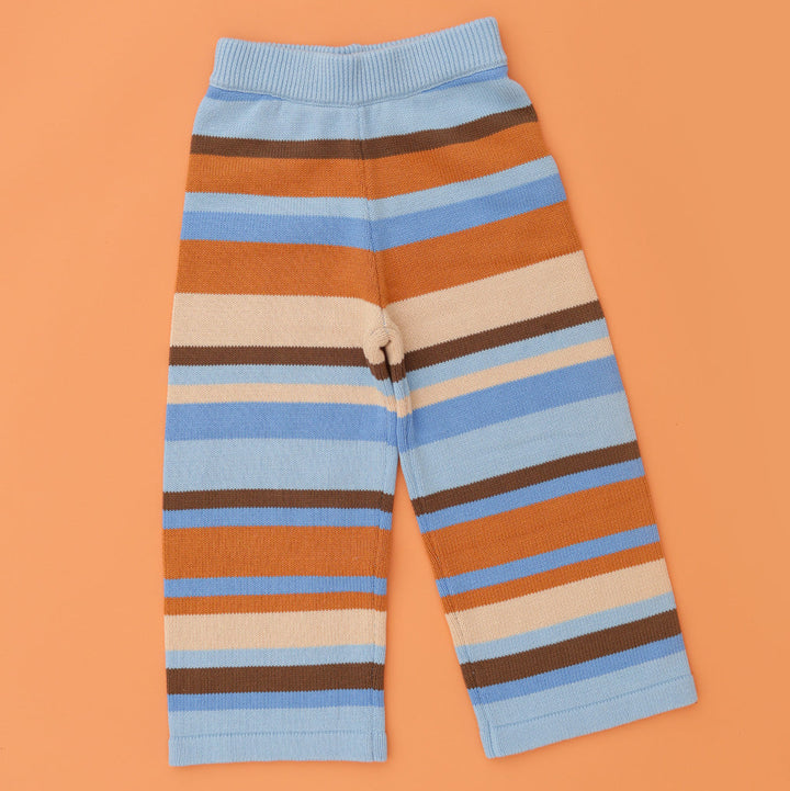 SMALL SWIM CLUB COASTAL STRIPE KNIT PANTS
