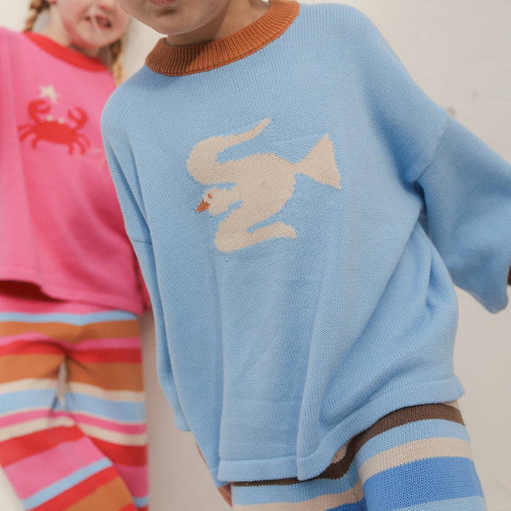 SMALL SWIM CLUB JUST WING IT KNIT PULLOVER