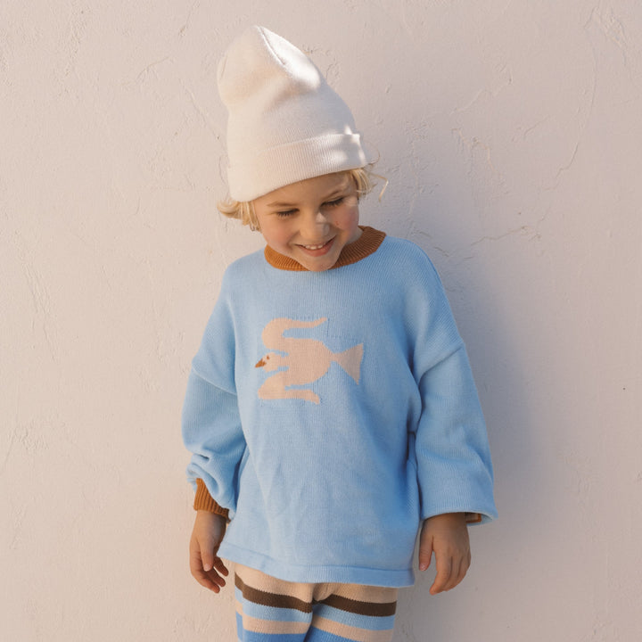 SMALL SWIM CLUB JUST WING IT KNIT PULLOVER