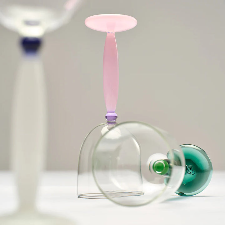 BEN DAVID BY KAS KYOTO WINE GLASS PAIR: PINK