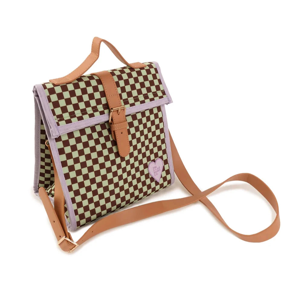 THE SOMEWHERE CO LUNCH SATCHEL WITH SHOULDER STRAP: LOVER'S MUSE