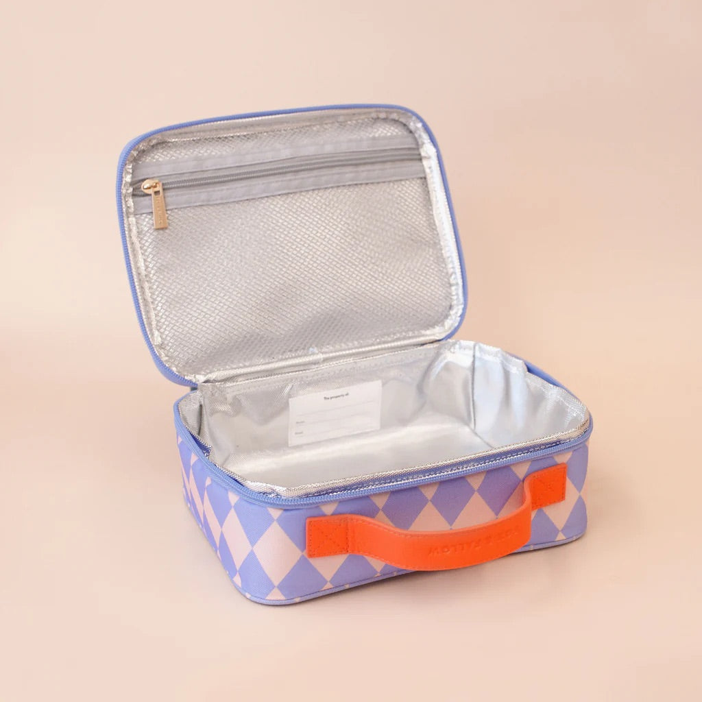 FOX & FALLOW MINI LUNCH BOX: BLUE DIAMONDS
