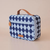 FOX & FALLOW MINI LUNCH BOX: NAVY DIAMONDS