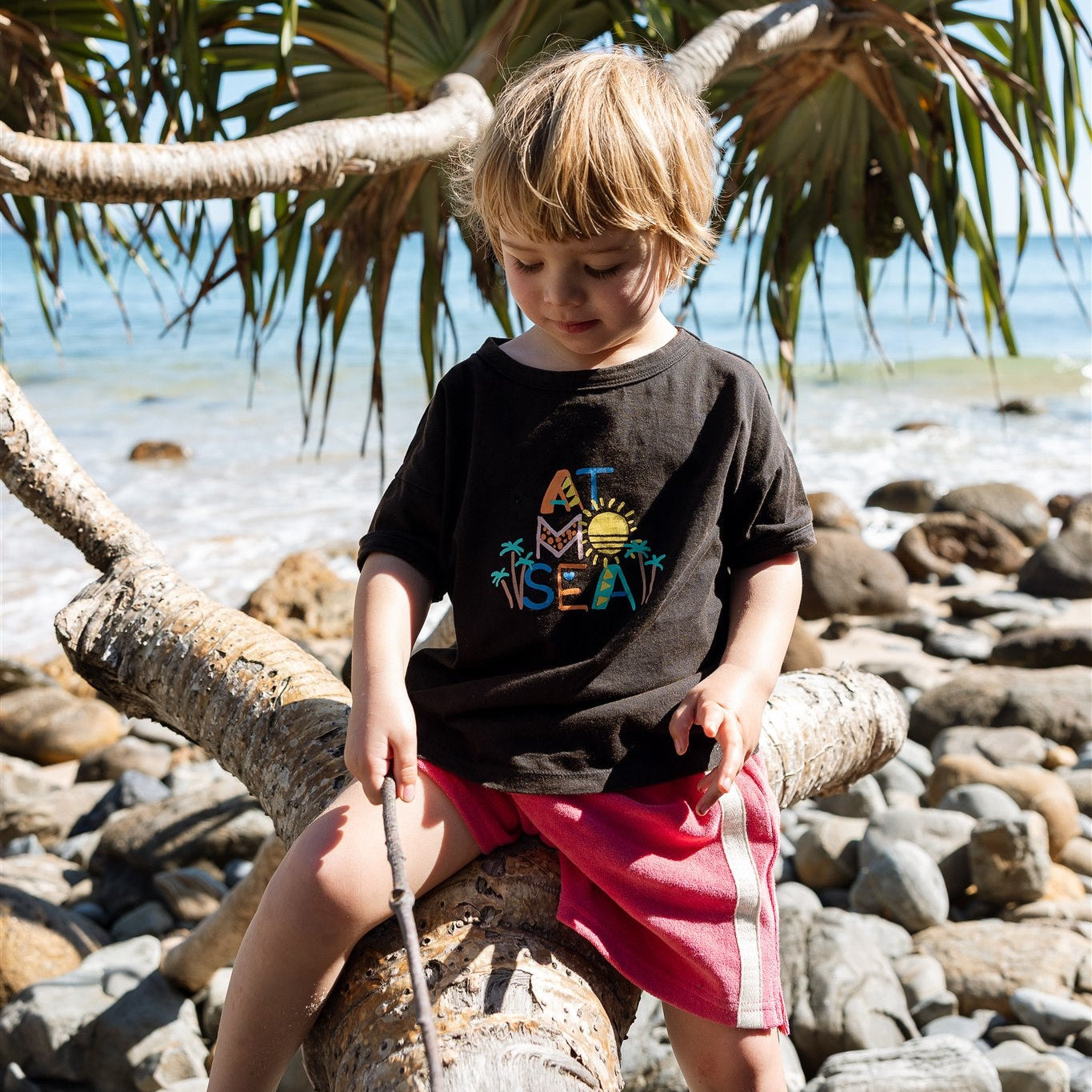 ATMOSEA MINI TERRY SHORT: STRAWBERRY