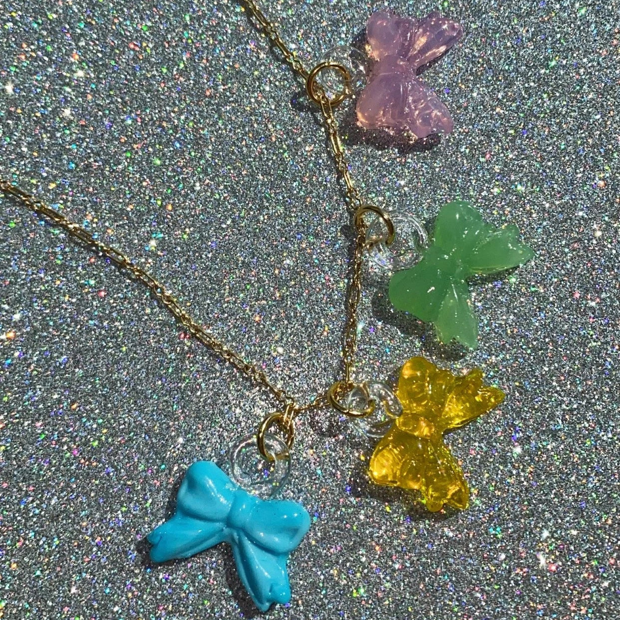 NOTTE LIL BOW PEEP NECKLACE: MINT