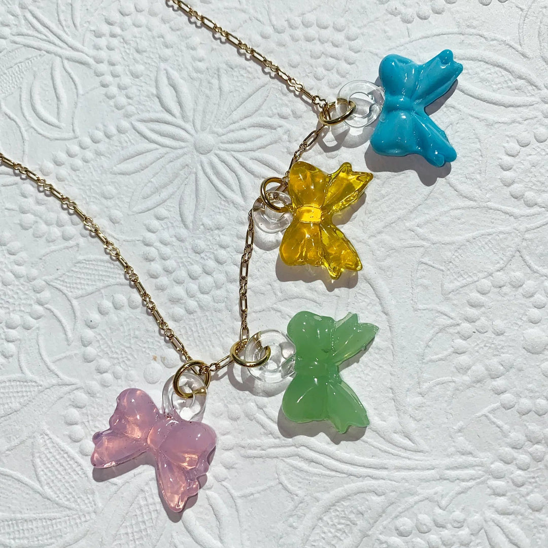 NOTTE LIL BOW PEEP NECKLACE: MINT