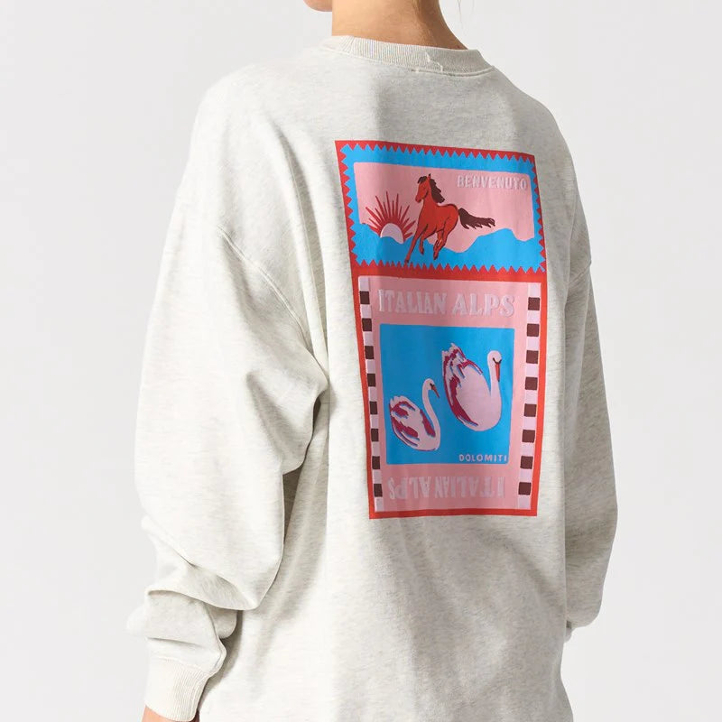 WALNUT MELBOURNE LOS ANGELES SWEATSHIRT: BELLUNO VENETO GREY