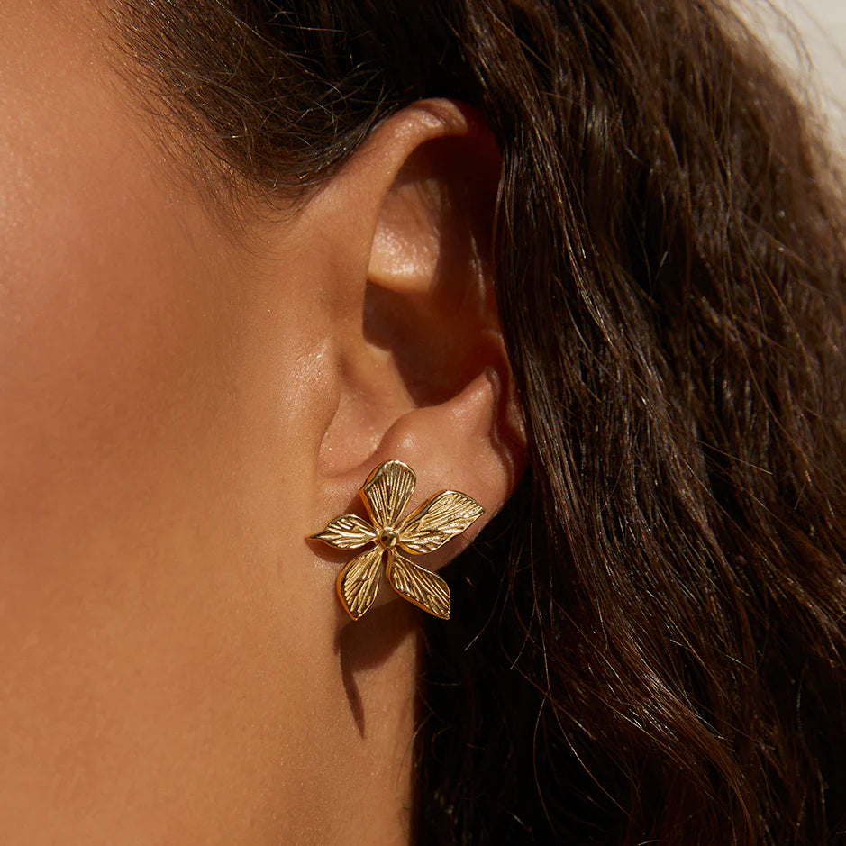 ARMS OF EVE LILY GOLD EARRINGS