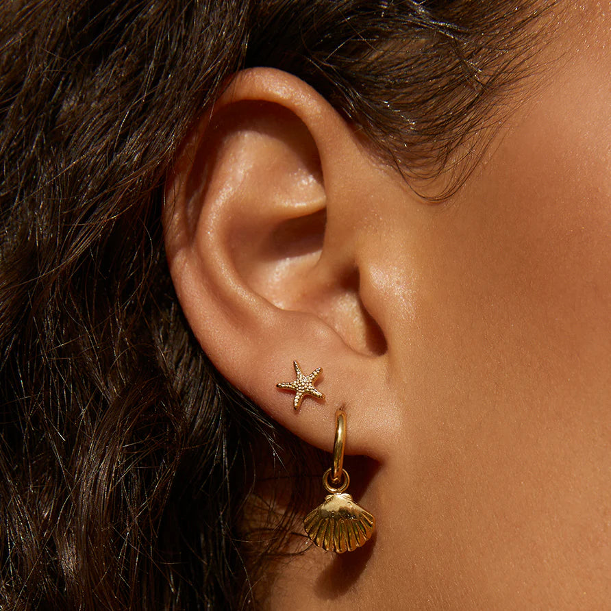 ARMS OF EVE SHELLI GOLD EARRINGS