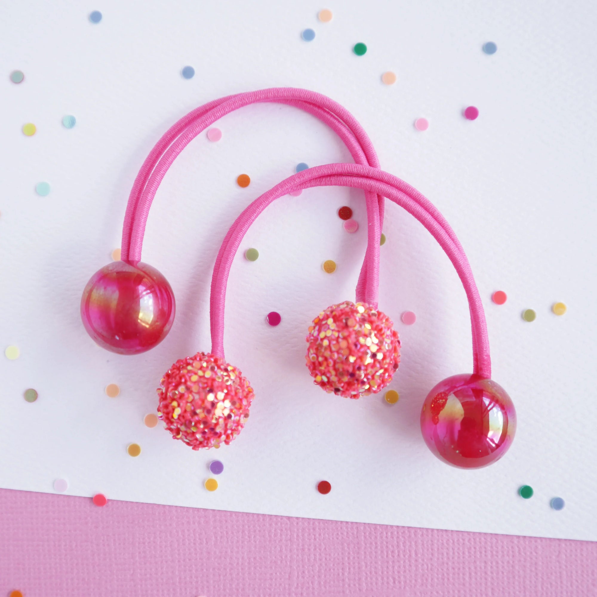 LAUREN HINKLEY SPARKLE GEM BOBBLES: HOT PINK