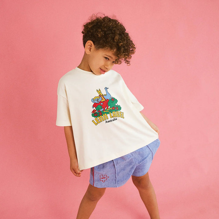 LENN LABEL AUSSIE TEE: CREAM