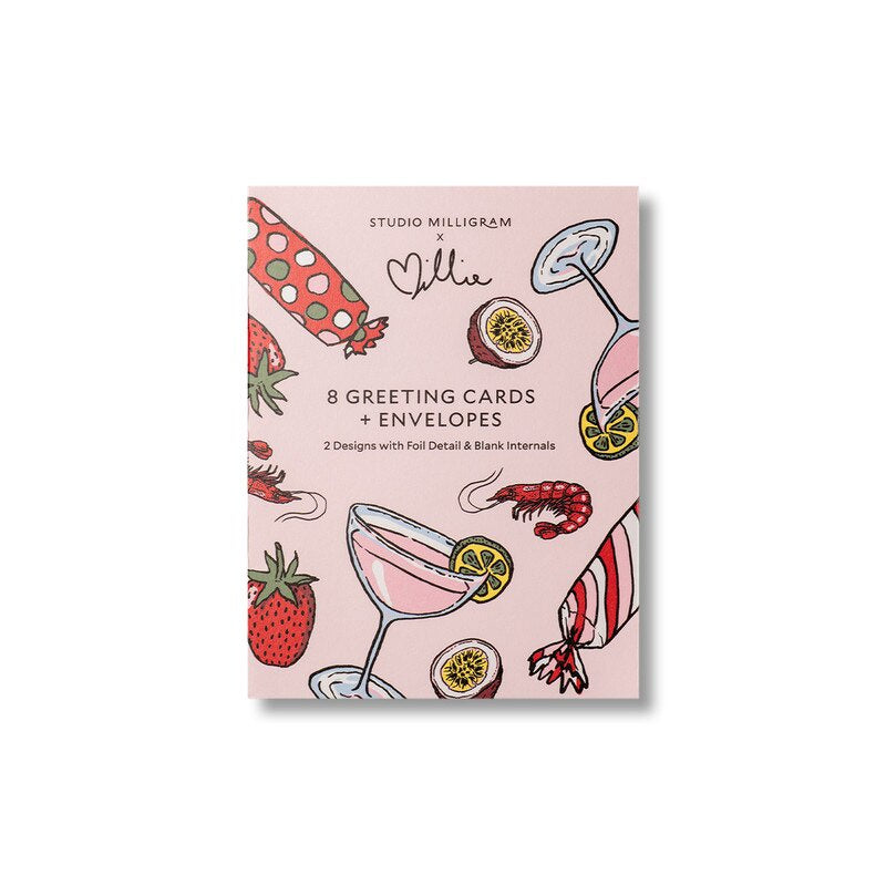 STUDIO MILLIGRAM CHRISTMAS CARD SET 8PC