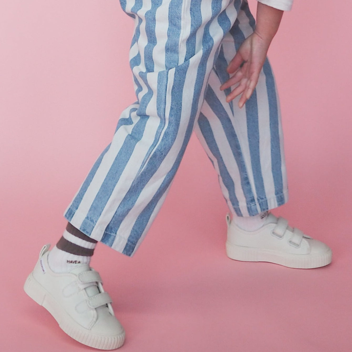 GROWN DENIM STRIPE PANT