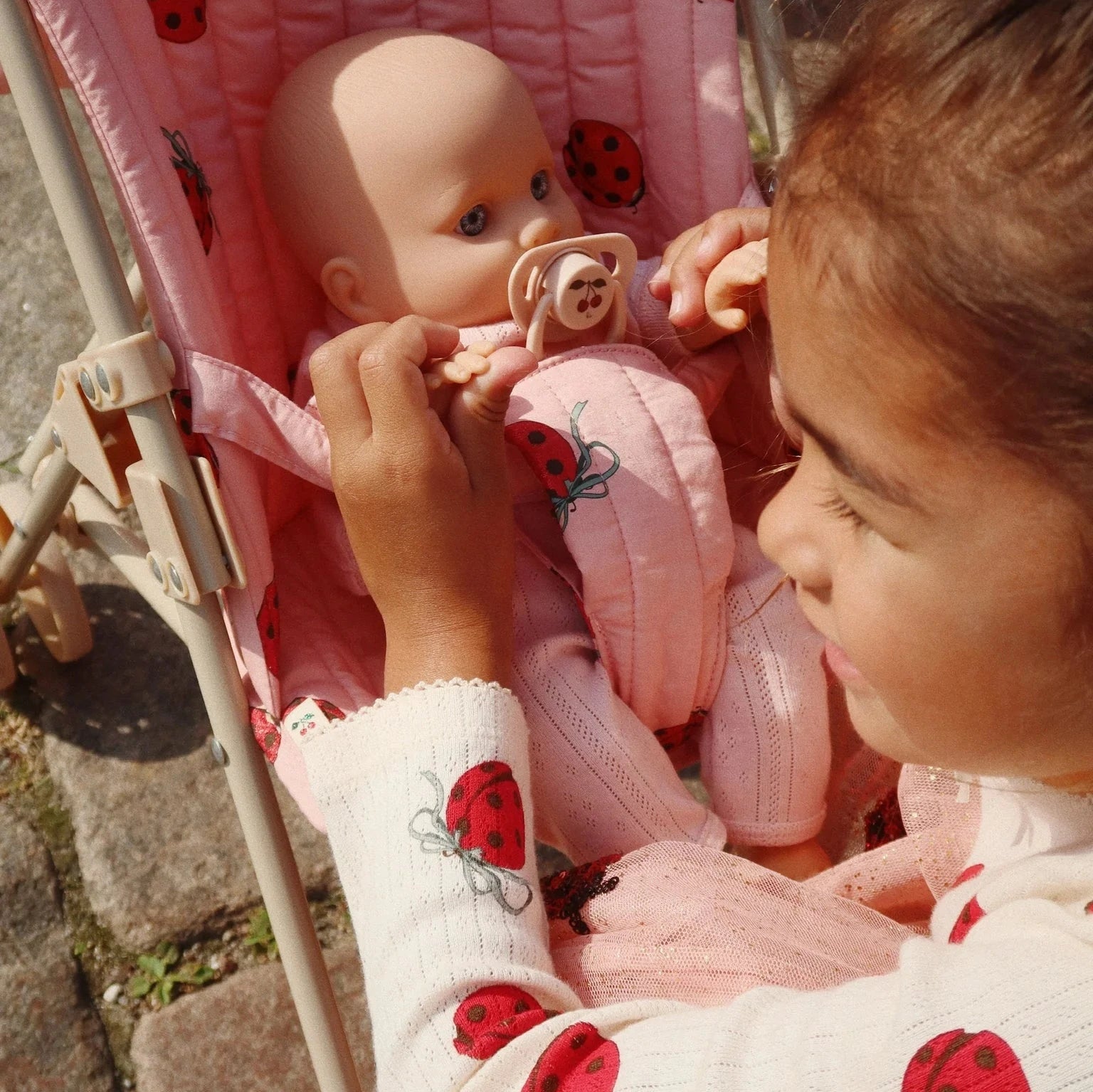 KONGES SLOJD BOWIE DOLL STROLLER LADYBUG GLITTER Common Circus