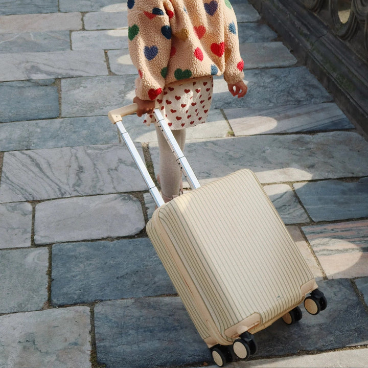 KONGE SLOJD TRAVEL SUITCASE: TEA STRIPE