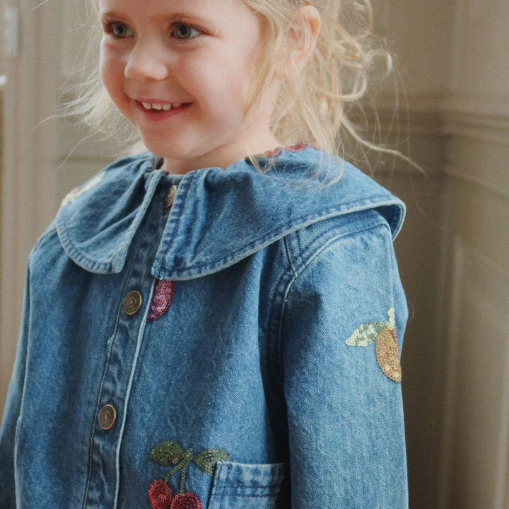 KONGES SLOJD MAGOT SEQUIN DENIM SHIRT: VITAMINS