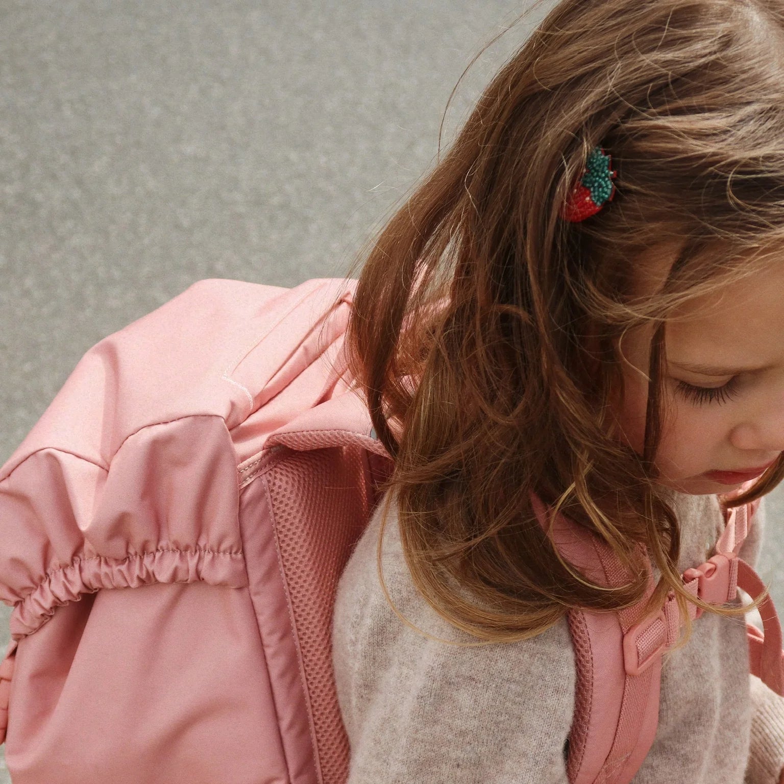 KONGES SLOJD BEADED HAIR CLIP 2PC: STRAWBERRY