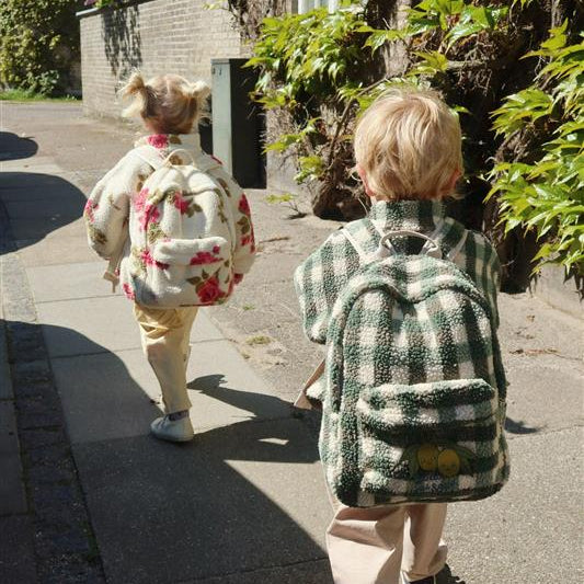 KONGES SLOJD JODY TEDDY JACKET: GREEN CHECK