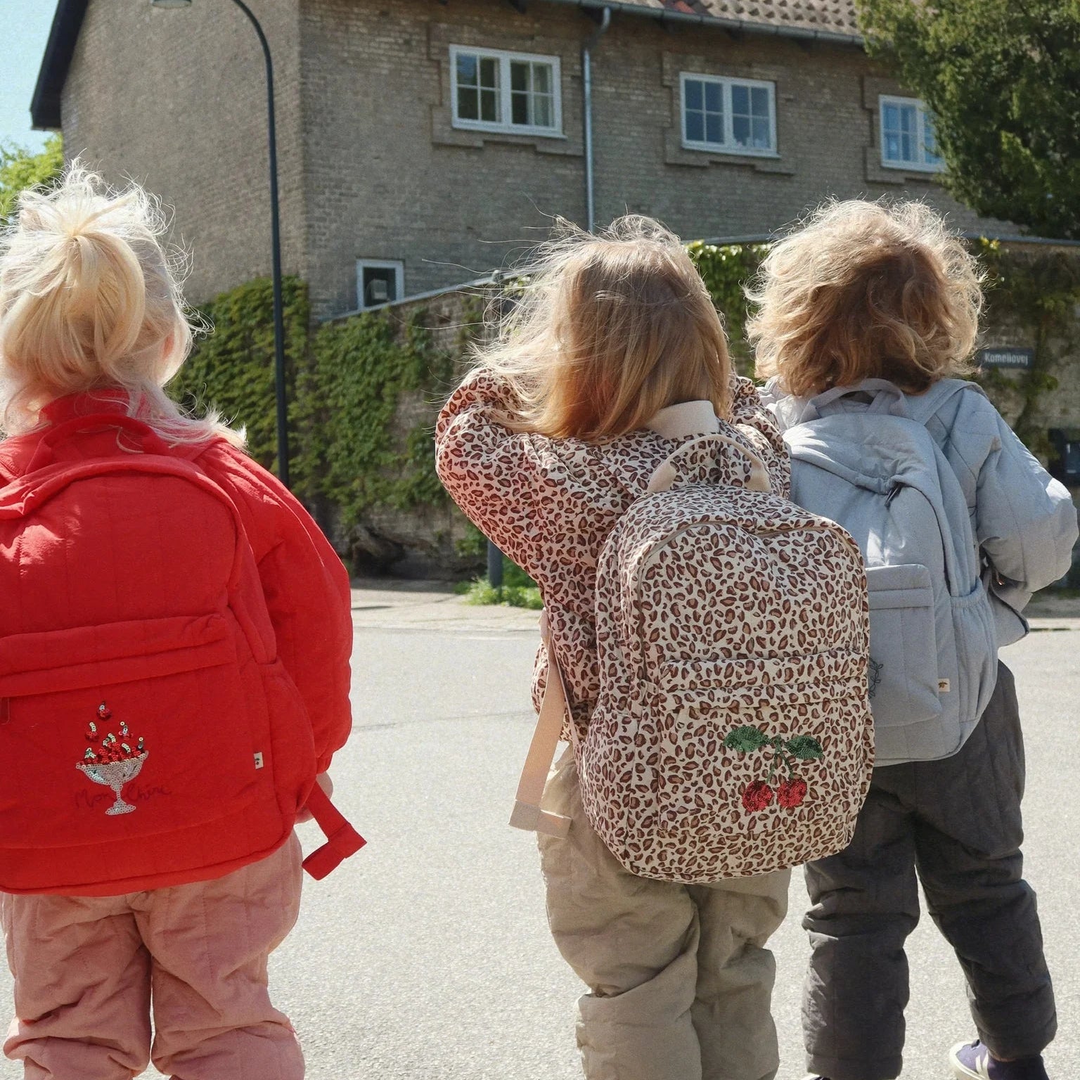 KONGES SLOJD JUNO SEQUIN BACKPACK: FIERY RED
