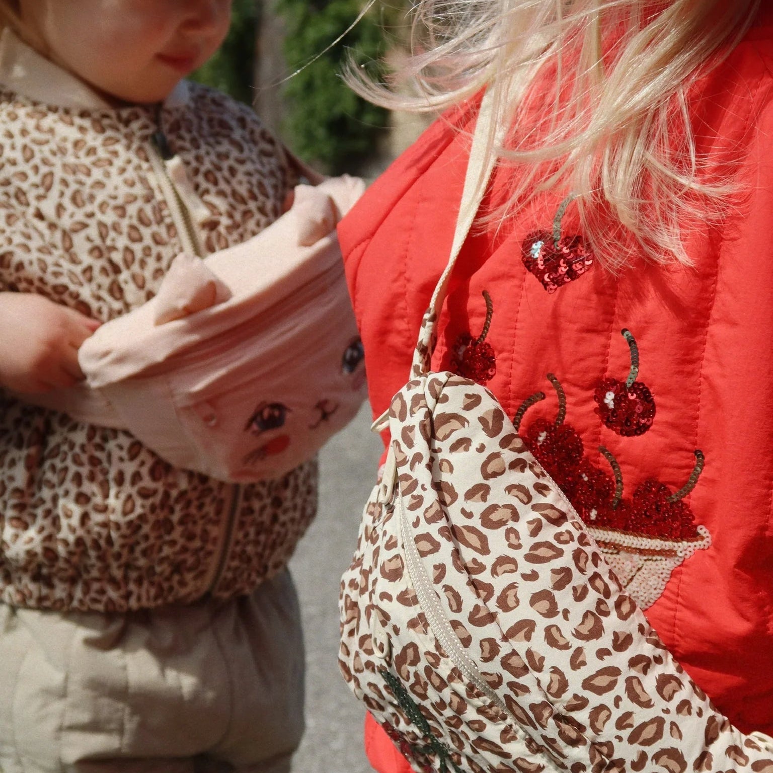 KONGES SLOJD JUNO SEQUIN BOMBER JACKET: FIERY RED