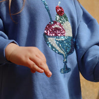 KONGES SLOJD LOUMILLA SWEAT SHIRT: COLONY BLUE