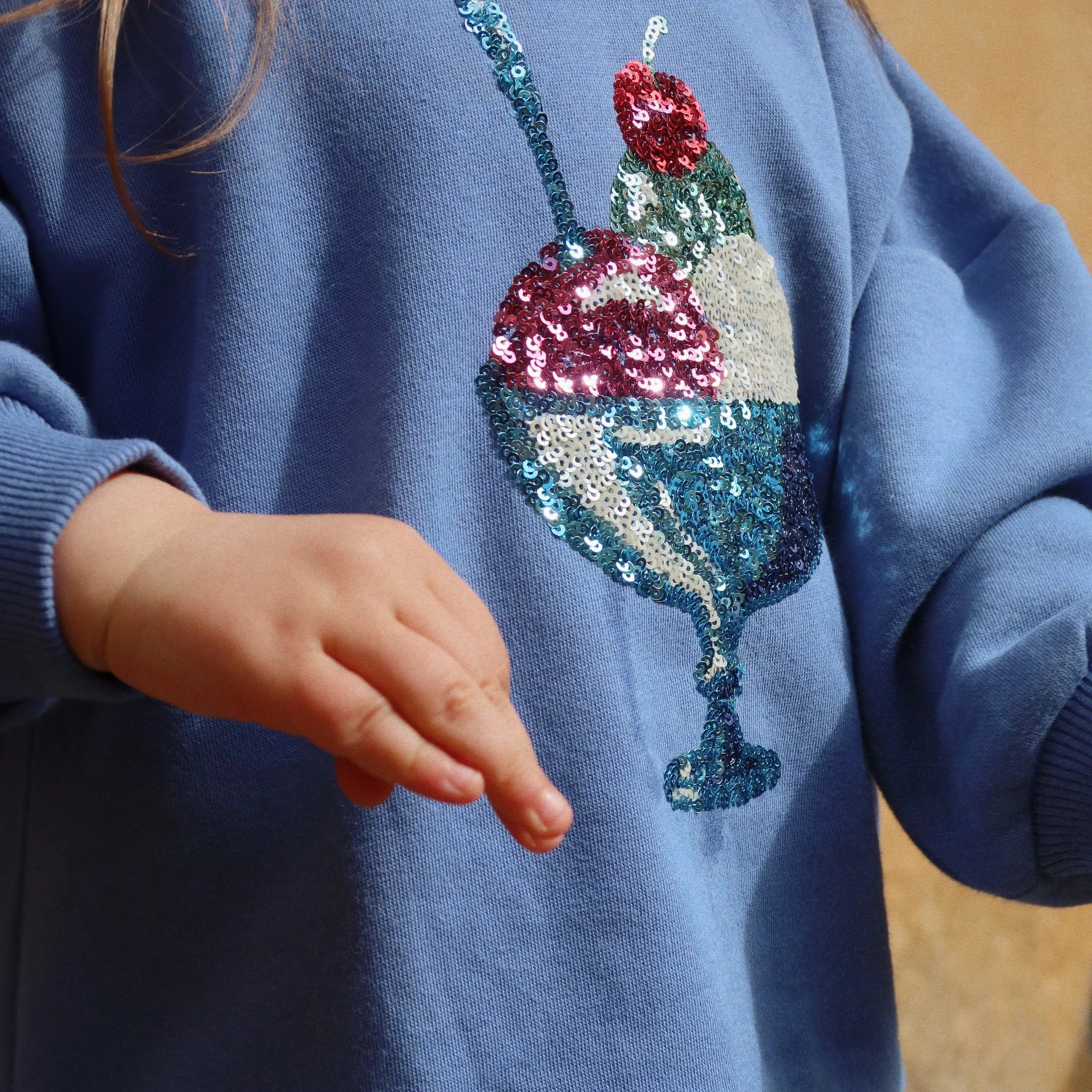 KONGES SLOJD LOUMILLA SWEAT SHIRT: COLONY BLUE