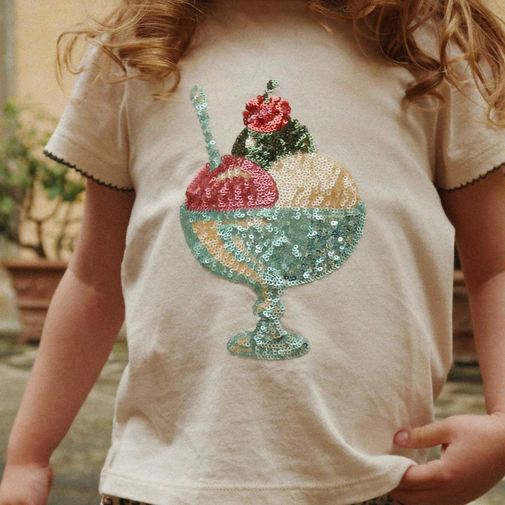KONGES SLOJD FAMO PUFF TEE: BUTTERCREAM