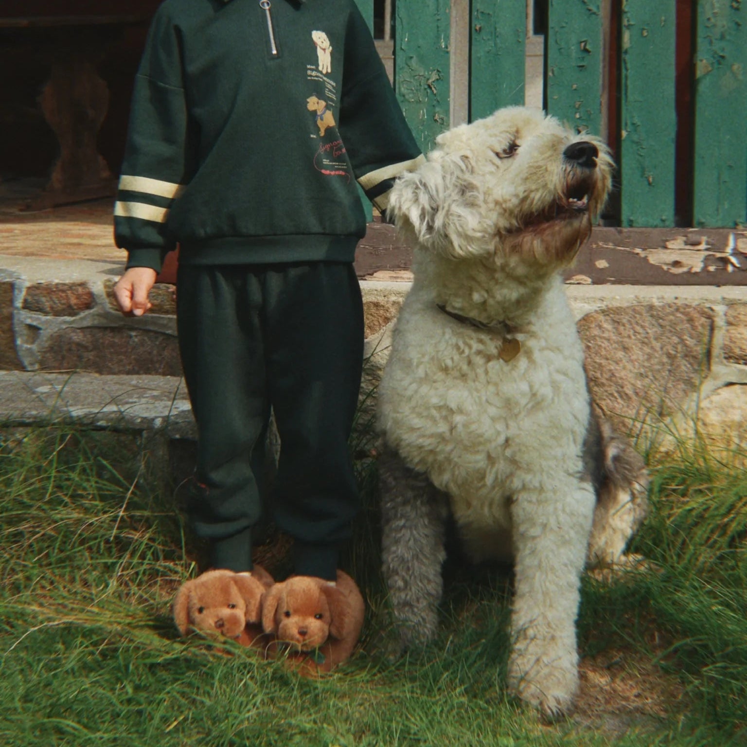 KONGES SLOJD SAUSAGE DOG FOOTIES: CHICORY COFFE