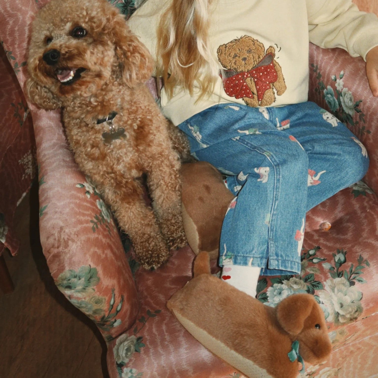 KONGES SLOJD SAUSAGE DOG FOOTIES: CHICORY COFFE