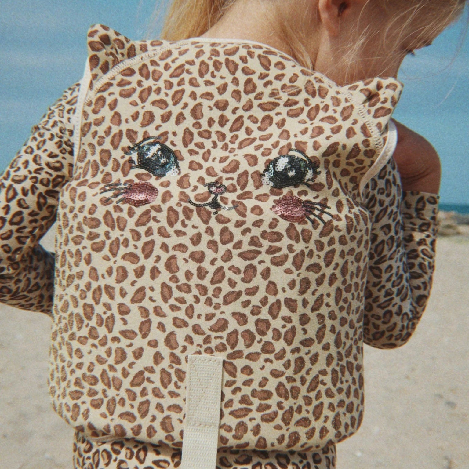 KONGES SLOJD KITTY L/SLEEVE SWIMSUIT: LEO