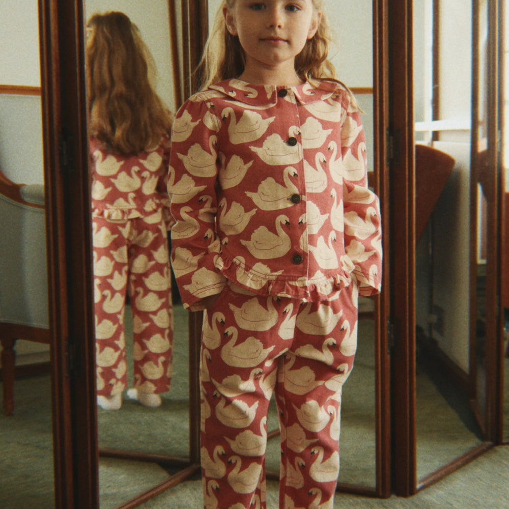 Konges Sløjd Magot Frill Pants GOTS Swan Rose - lifestyle