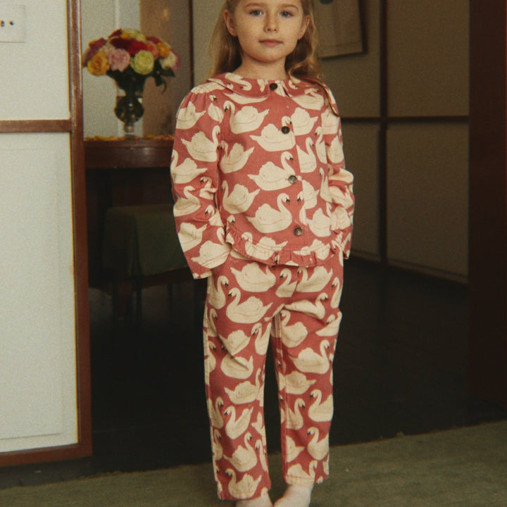 Konges Sløjd Magot Frill Pants Swan Rose lifestyle