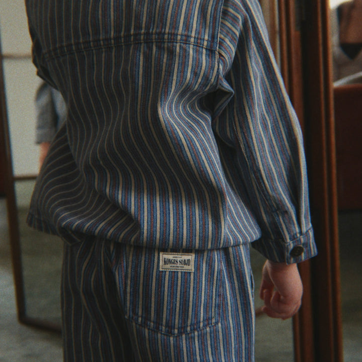 Konges Sløjd Magot Shirt GOTS Tricolore Bleu - lifestyle