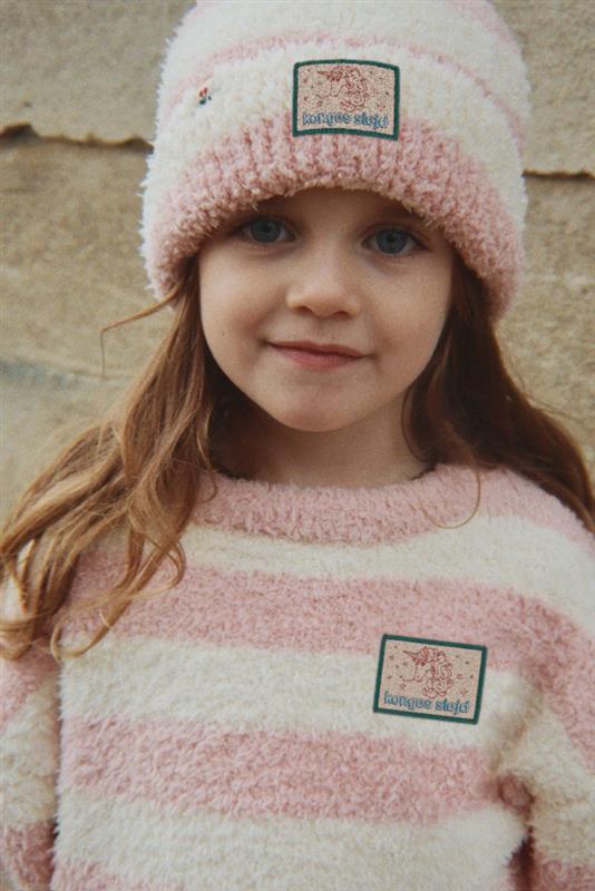 Konges Sløjd Softy Sweater - Rosy Stripe lifestyle photo