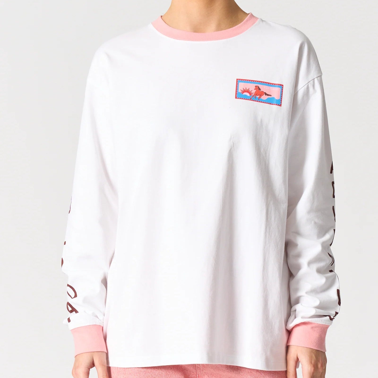 WALNUT MELBOURNE MALIBU L/S TEE: BELLUNO VENETO WHITE